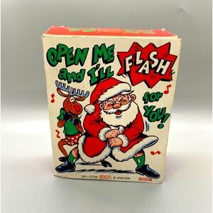 Vintage Santa Claus Flashing the Reindeer Boxer Shorts Addiction Size
MEDIUM NEW